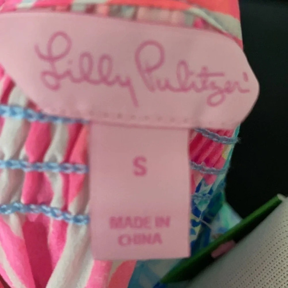 •Lilly Pulitzer• Beach Please Elsa Silk Blouse NWT - Picture 8 of 8